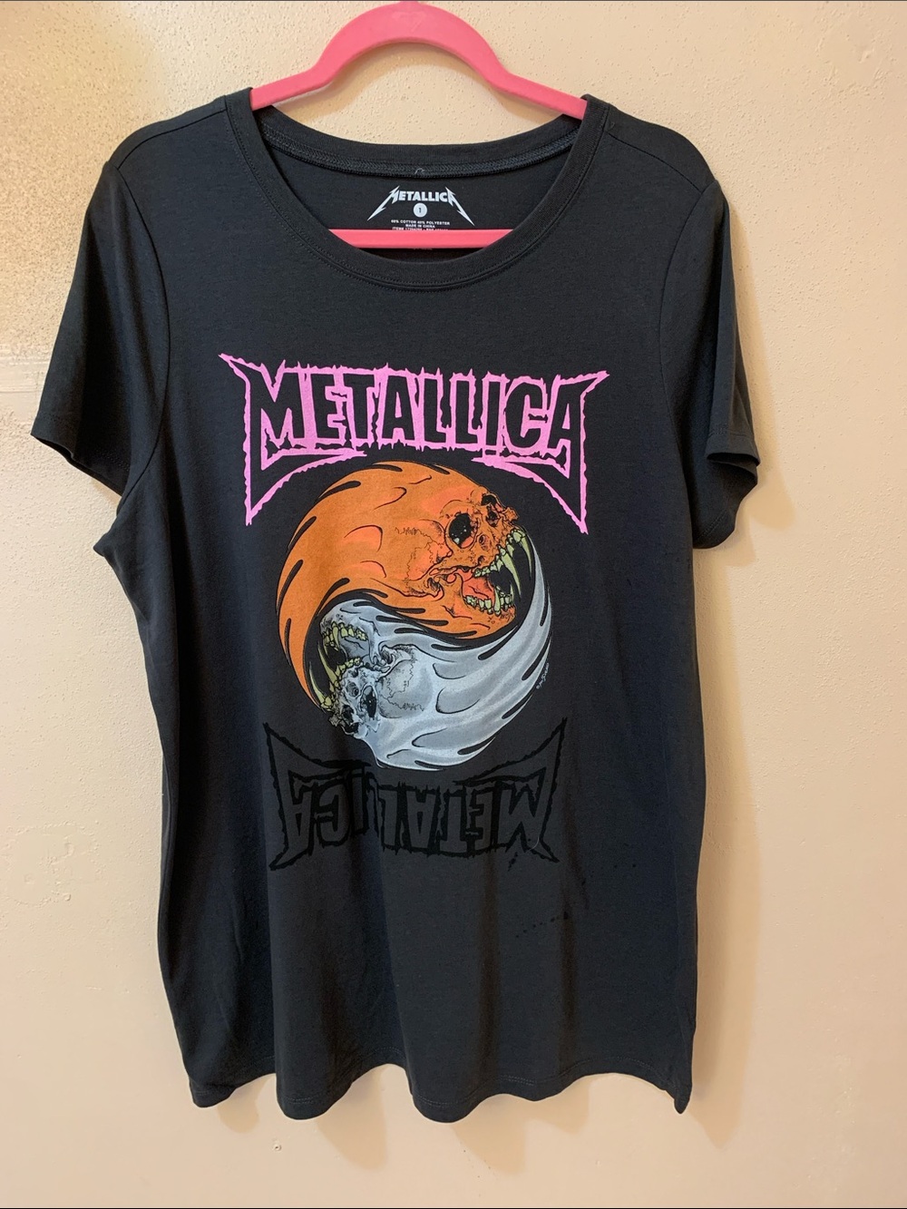 torrid Black Metallica Graphic Tee with Pink and Orange Accents